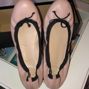J. Crew Ava Tumbled Leather Ballet Flats.